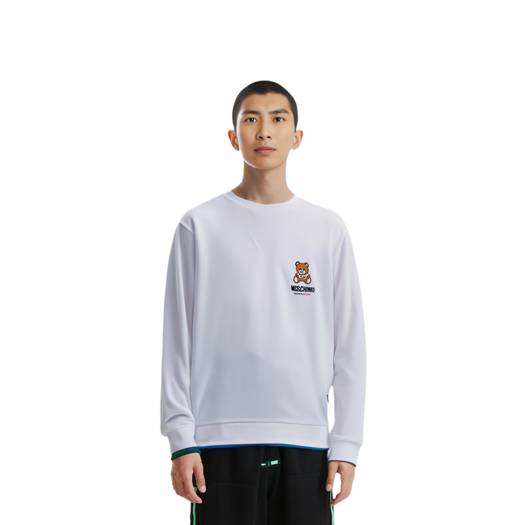 Details for Moschino White Bear Print Pullover Sweatshirt A1811-8126-0001