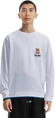 Moschino White Bear Print Pullover Sweatshirt A1811-8126-0001 Details for Moschino White Bear Print Pullover Sweatshirt A1811-8126-0001