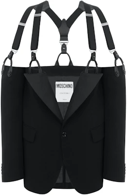 MOSCHINO黑色不对称羊毛外套带饰带 A0506-5234-3555 Buy MOSCHINO黑色不对称羊毛外套带饰带 A0506-5234-3555