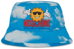 MOSCHINO x One Piece Embroidered Anime Bucket Hat Unisex Blue 211ZCA920313201298 MOSCHINO x One Piece Embroidered Anime Bucket Hat Unisex Blue 211ZCA920313201298