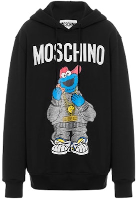 MOSCHINO x Sesame Street 黑色餅乾怪獸連帽衫 男女同款 SS21 聯名款 MAS212A-1779-6027 Buy MOSCHINO x Sesame Street 黑色餅乾怪獸連帽衫 男女同款 SS21 聯名款 MAS212A-1779-6027