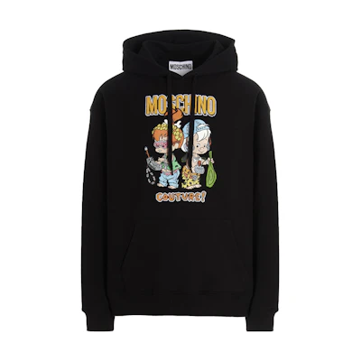 MOSCHINO THE FLINTSTONES FW22 Logo Cartoon Print Hoodie Black Unisex A1798-6028-1555