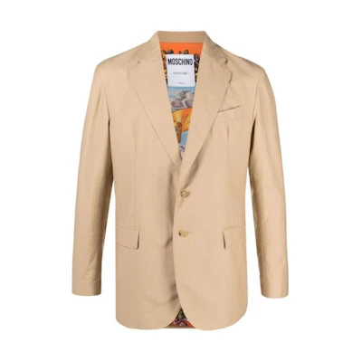 MOSCHINO Yellow Solid Color Single-Breasted Jacket A0519-0232-3081