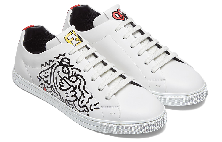 Shop Fendi x Mr Doodle Sneaker 'Graphic Print - White' 7E1404AE7GF1C4A