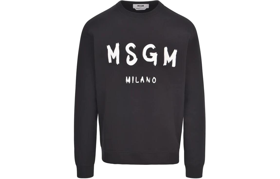 Order MSGM 黑色圆领印花标志卫衣 2000MDM51120000594