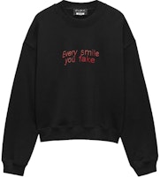 MSGM Black Crewneck Sweatshirt with Letter Print Long Sleeves. 3740MM136247795-99 MSGM Black Crewneck Sweatshirt with Letter Print Long Sleeves. 3740MM136247795-99