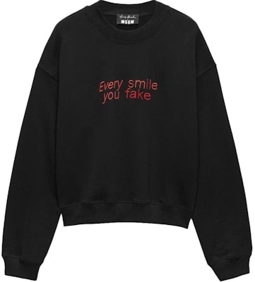 Sudadera MSGM Negra Cuello Redondo con Estampado de Letras y Mangas Largas. 3740MM136247795-99 Buy Sudadera MSGM Negra Cuello Redondo con Estampado de Letras y Mangas Largas. 3740MM136247795-99