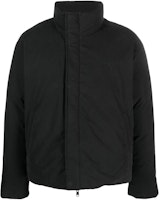 MSGM Black High-Neck Down Jacket with Embroidered Back Logo. 3540MH02237703-BLACK MSGM Black High-Neck Down Jacket with Embroidered Back Logo. 3540MH02237703-BLACK