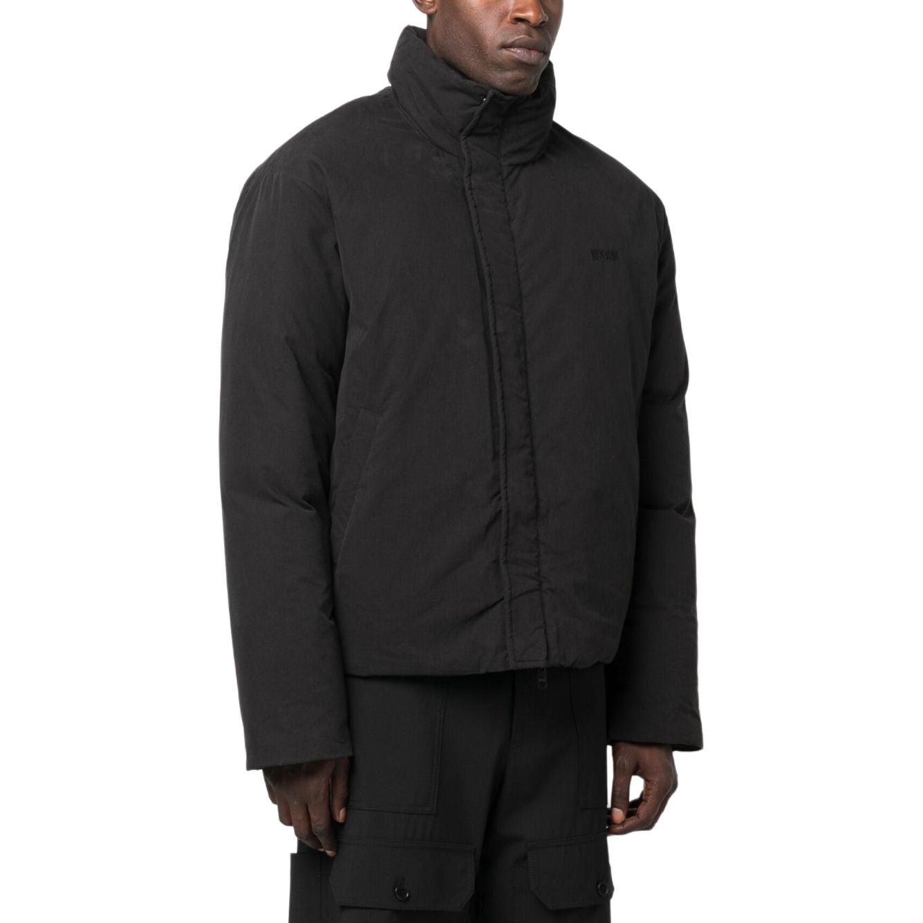 Purchase MSGM 黑色高领羽绒夹克 后背刺绣标志 3540MH02237703-BLACK