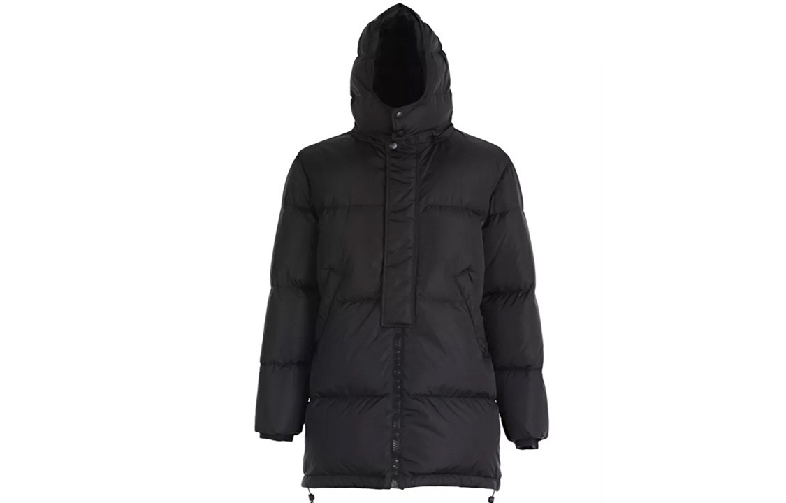 MSGM  Black Mid-Length Hooded Down Jacket Winter Edition 2540MH23P-184519-99