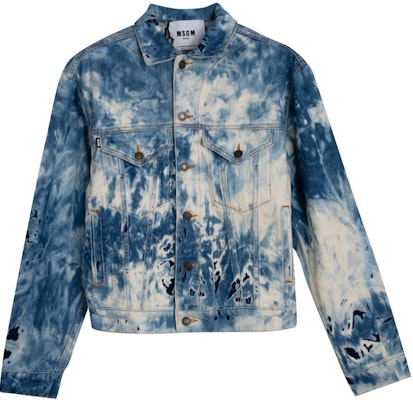 MSGM 블루 데님 자켓 버튼 업 워싱 효과 롱 슬리브. 2940MH47L-207584-85 Order MSGM 블루 데님 자켓 버튼 업 워싱 효과 롱 슬리브. 2940MH47L-207584-85