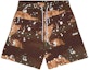 Buy MSGM 카모 로고 프린트 드로스트링 반바지 브라운 캐주얼웨어 3640MB77247092-37