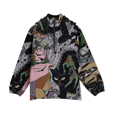 MSGM Printed Zip-Up Hoodie Jacket - Multicolor. 2940MH31-207849-03