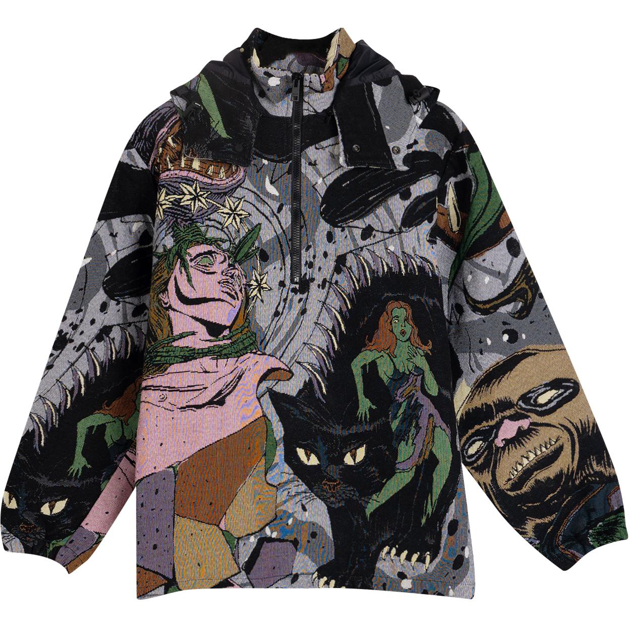 Order MSGM 프린트 지퍼 후드 재킷 - 멀티컬러. 2940MH31-207849-03