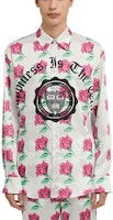 MSGM Rose Print Long Sleeve Button-Down Shirt 3540ME08A-237551-01 MSGM Rose Print Long Sleeve Button-Down Shirt 3540ME08A-237551-01