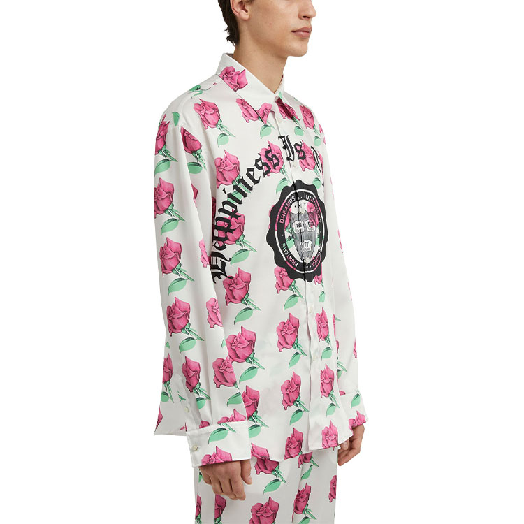 Purchase MSGM 로즈 프린트 긴소매 버튼다운 셔츠 3540ME08A-237551-01