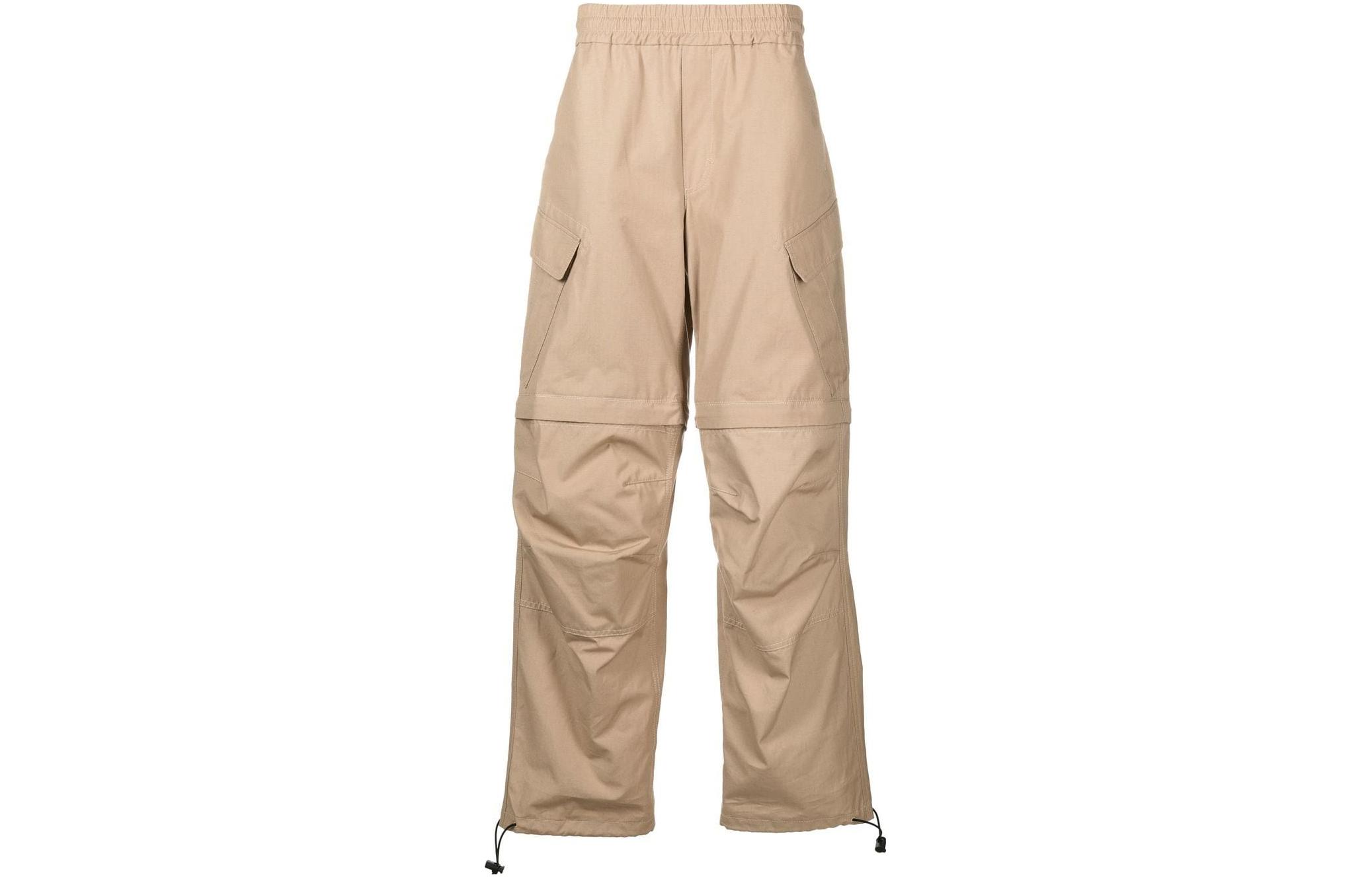 MSGM  Solid Straight-Leg Casual Cargo Pants Beige 3440MP05237006-23