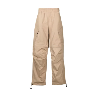 MSGM Solid Straight-Leg Casual Cargo Pants Beige 3440MP05237006-23