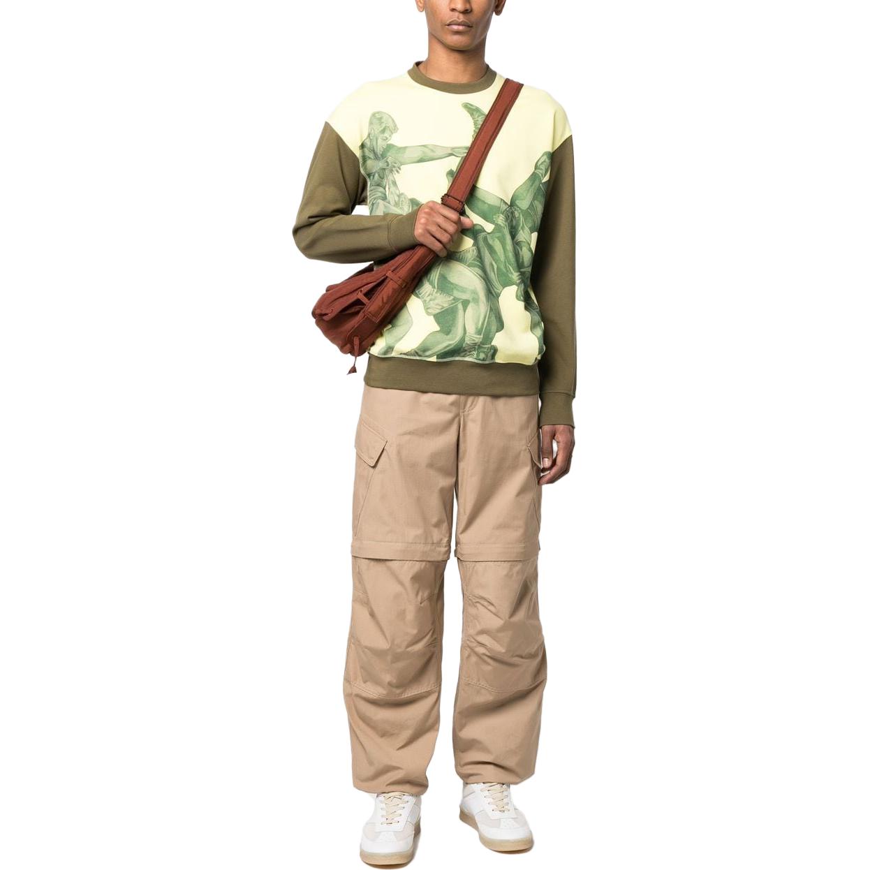 Lookbook MSGM 솔리드 스트레이트 핏 캐주얼 카고 팬츠 베이지 3440MP05237006-23