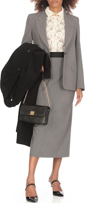 MSGM 화이트 레이스 칼라 긴소매 버튼업 셔츠. 3741MDE06247624-02 Shop MSGM 화이트 레이스 칼라 긴소매 버튼업 셔츠. 3741MDE06247624-02