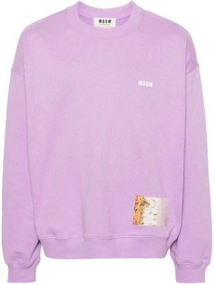 MSGM Back Graphic Purple Unisex Sweatshirt with Ribbed Trim 3646MM01247299-70 Buy MSGM Back Graphic Purple Unisex Sweatshirt with Ribbed Trim 3646MM01247299-70
