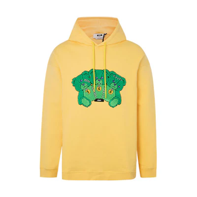 MSGM Bear Graphic Hoodie Yellow () 2940MM171-207599-06