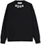 Buy MSGM Black Crewneck Sweatshirt with Solid Color Logo Print 3440MM177237000