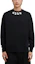 Shop MSGM Black Crewneck Sweatshirt with Solid Color Logo Print 3440MM177237000
