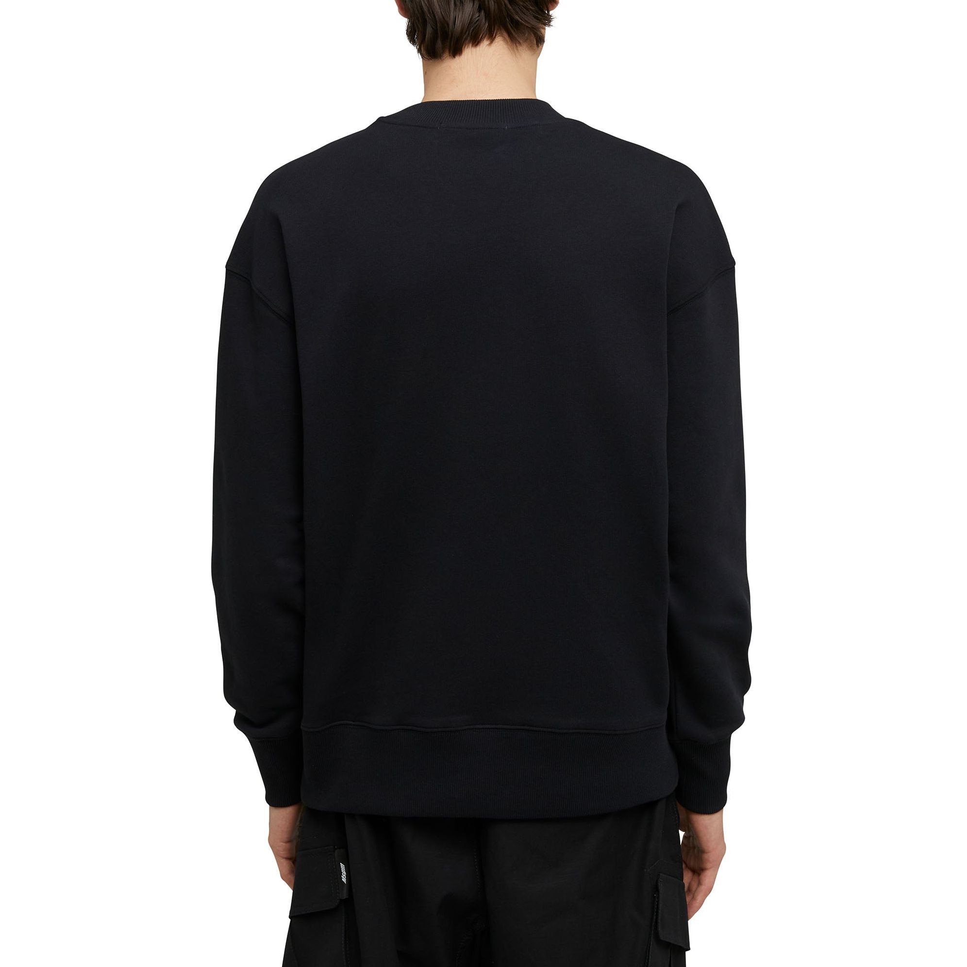 Purchase MSGM Black Crewneck Sweatshirt with Solid Color Logo Print 3440MM177237000