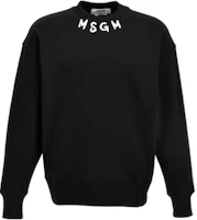 MSGM Black Sweatshirt with Solid Color Letter Print 3540MM116-237799-99 MSGM Black Sweatshirt with Solid Color Letter Print 3540MM116-237799-99