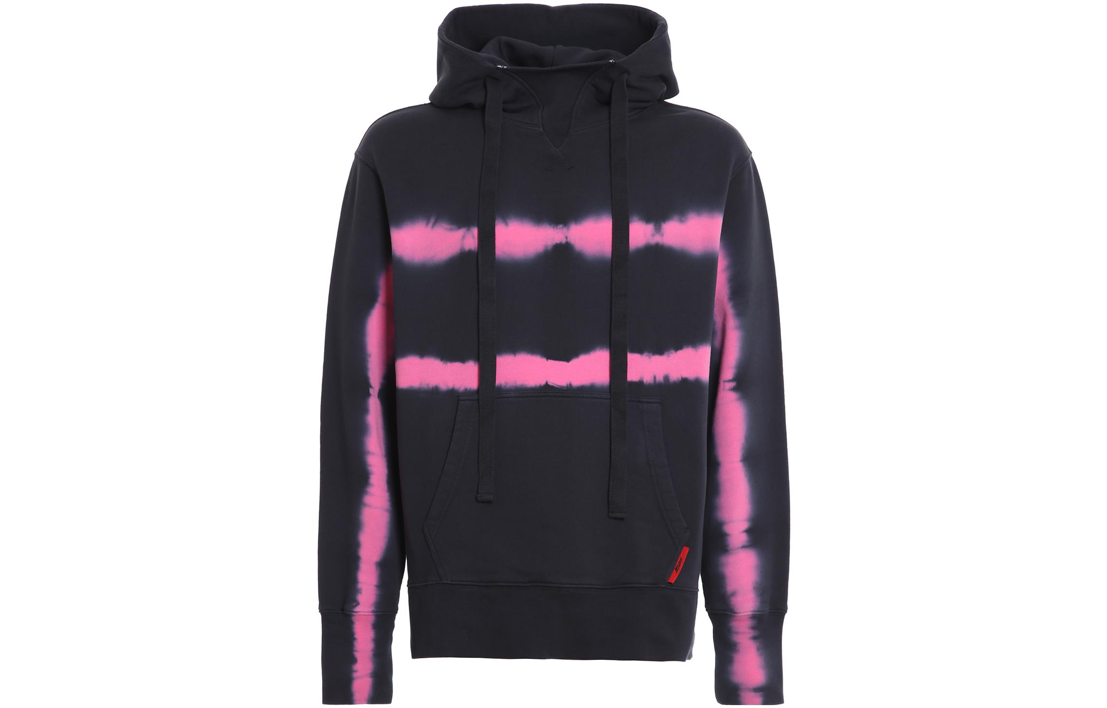 MSGM Black Tie-Dye Print Hoodie Long Sleeve Pullover 2940MM62207595-99
