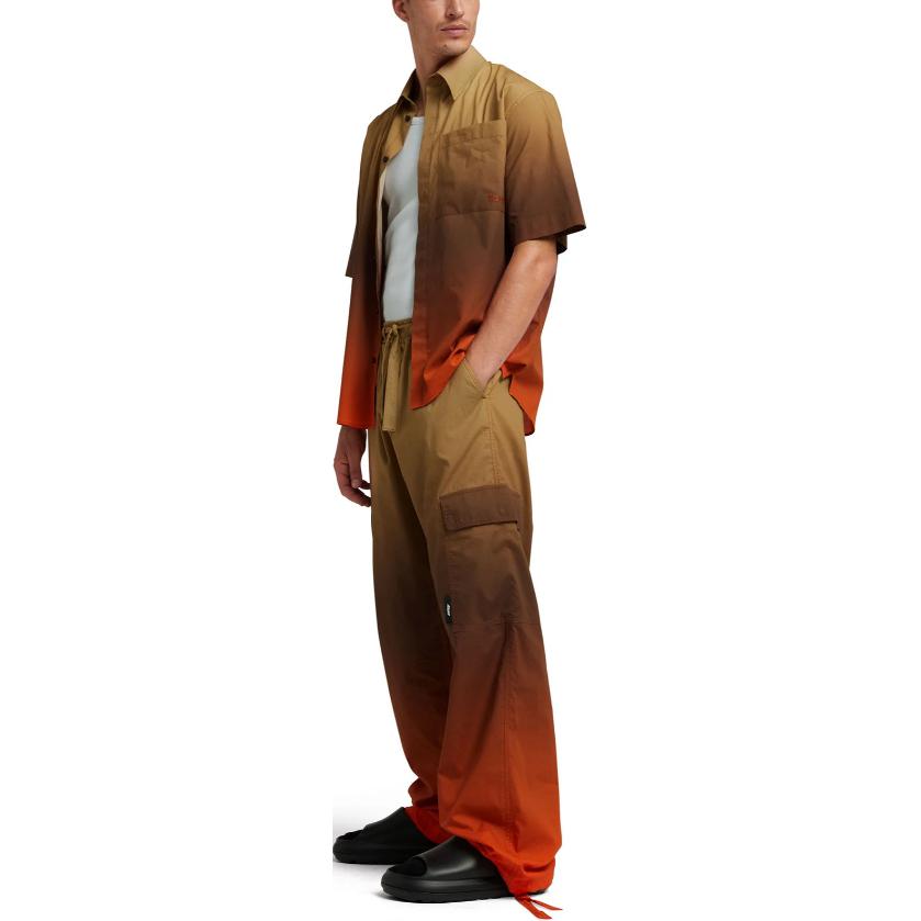 Shop MSGM 男士多色拼接寬鬆短袖襯衫 3640ME17X247057-23