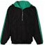 Buy MSGM Jaket Hoodie Lengan Panjang Warna Blok Hitam Half-Zip. 2940MH02RY-207515-99