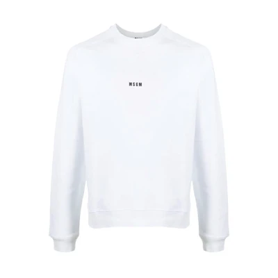 MSGM Contrast Logo Pullover Hoodie White 3040MM69217099-01