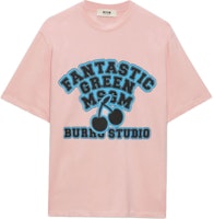 MSGM Coral Pink Graphic Print Short Sleeve T-Shirt for Men. 3746MM01247791-PINK MSGM Coral Pink Graphic Print Short Sleeve T-Shirt for Men. 3746MM01247791-PINK