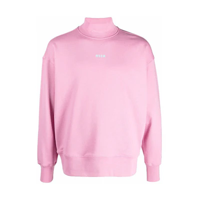 MSGM FW21 Logo Turtleneck Pullover Sweatshirt Pink () 3140MM508217599-13
