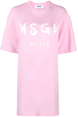 MSGM FW21 Baju Gaun T-Shirt Logo Cetak Lengan Pendek Merah Jambu 2000MDA510200002-12 Buy MSGM FW21 Baju Gaun T-Shirt Logo Cetak Lengan Pendek Merah Jambu 2000MDA510200002-12