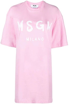 MSGM FW21 Baju Gaun T-Shirt Logo Cetak Lengan Pendek Merah Jambu 2000MDA510200002-12 Order MSGM FW21 Baju Gaun T-Shirt Logo Cetak Lengan Pendek Merah Jambu 2000MDA510200002-12