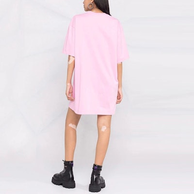 MSGM FW21 Baju Gaun T-Shirt Logo Cetak Lengan Pendek Merah Jambu 2000MDA510200002-12 Shop MSGM FW21 Baju Gaun T-Shirt Logo Cetak Lengan Pendek Merah Jambu 2000MDA510200002-12