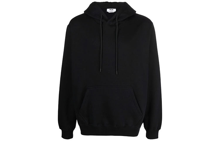 MSGM FW21 Solid Color Logo Hoodie Black 2000MM535200001-99