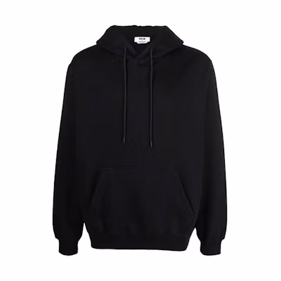 MSGM FW21 Solid Color Logo Hoodie Black 2000MM535200001-99