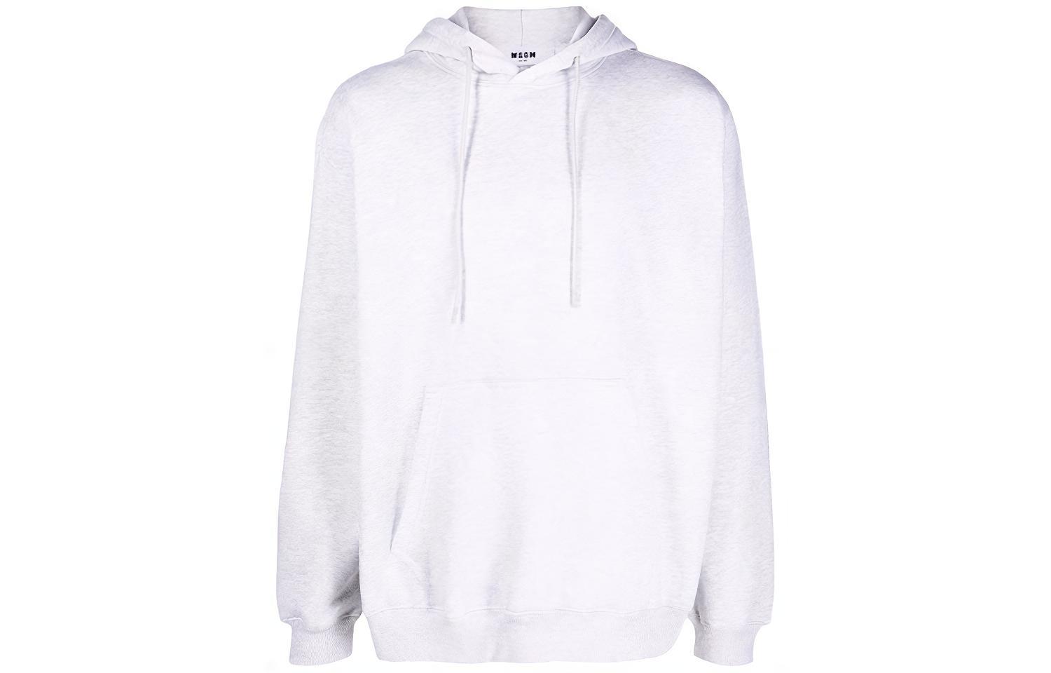 MSGM FW21 Solid Color Logo Sweatshirt Grey () 2000MM535200004-94