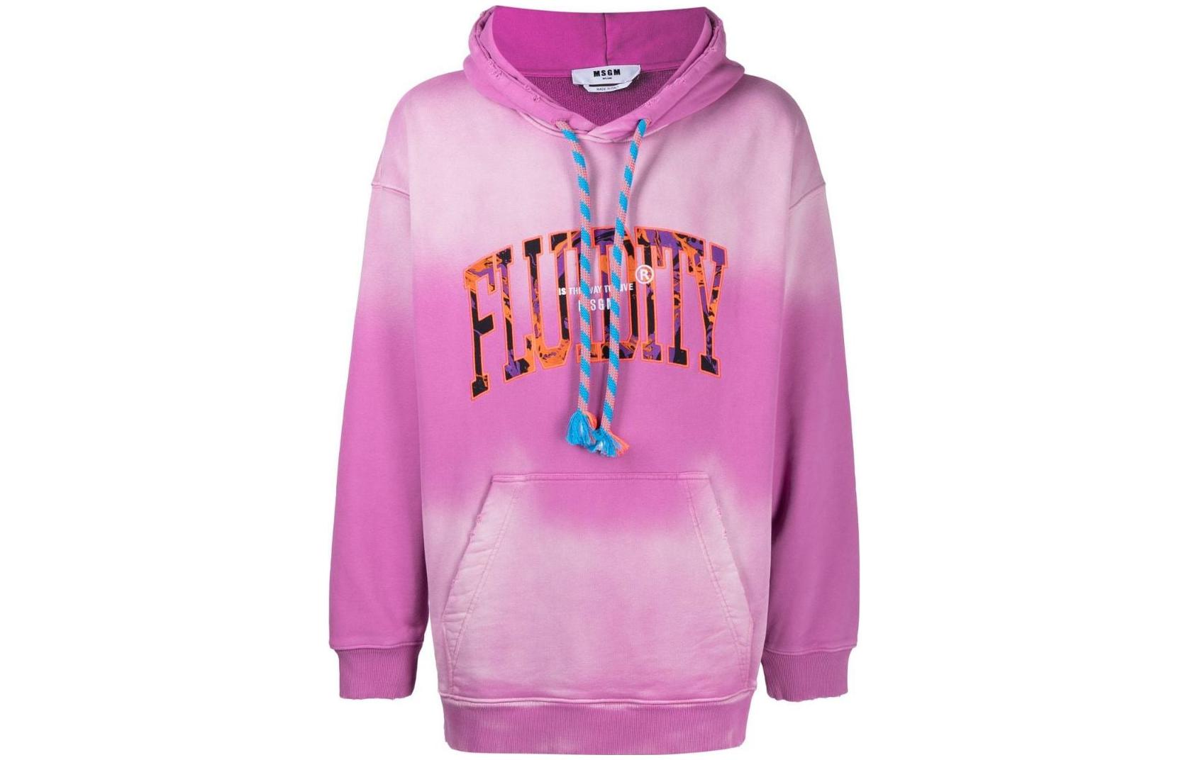 MSGM FW22 Gradient Logo Hoodie Pink () 3340MM193227590-72