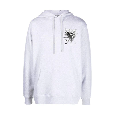MSGM FW22 Graphic Print Hoodie White Long Sleeve 3240MM10522729794