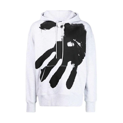 MSGM FW22 Handprint Hoodie Long Sleeve Gray 3340MM72227797-94