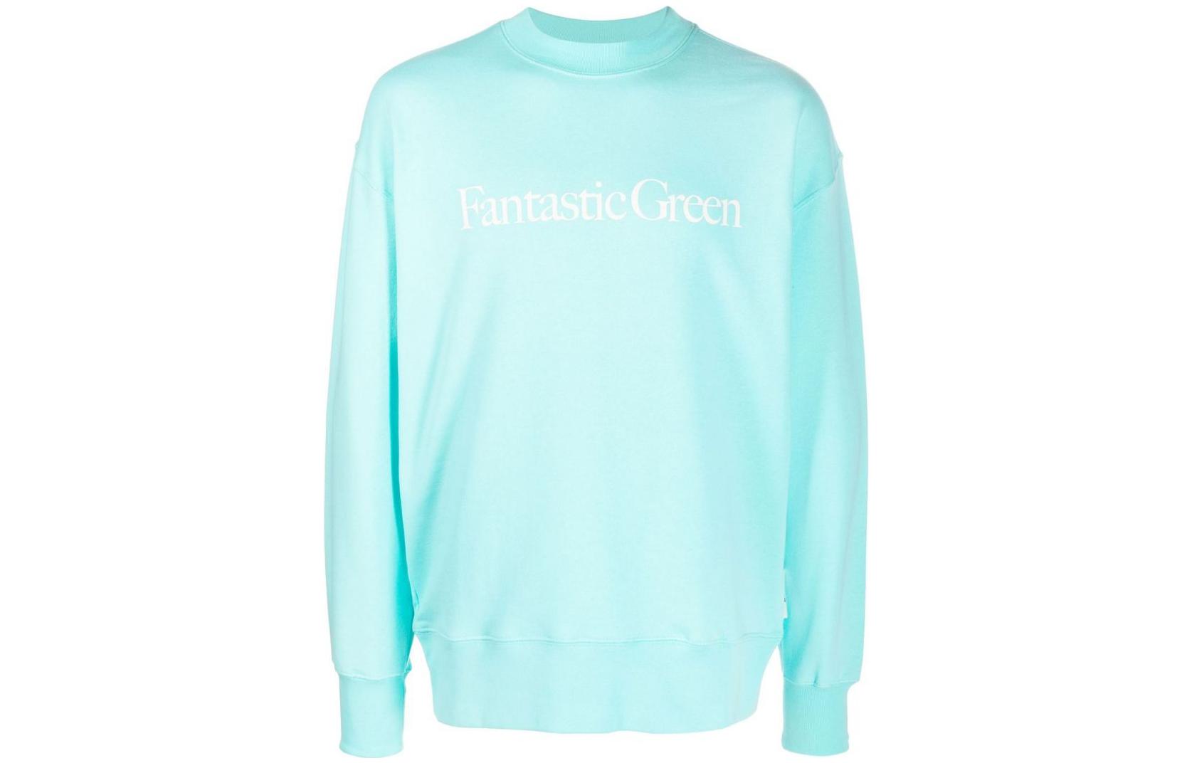 MSGM FW22 Logo Print Crewneck Sweatshirt Blue () 3240MM19122728983