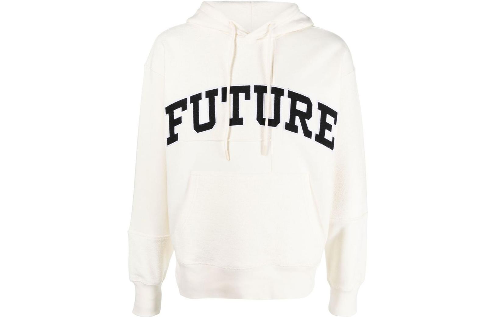MSGM FW22 Logo Print White Hoodie Unisex 3346MM15227977-02