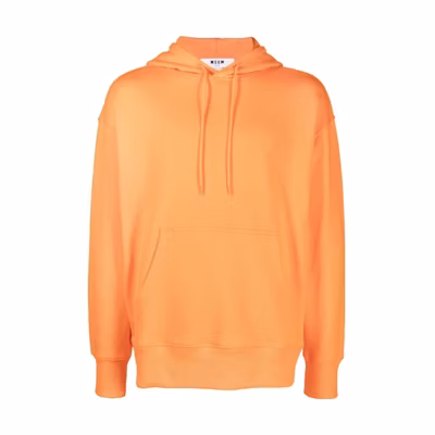 MSGM FW22 Logo Printed Pullover Hoodie Orange Men’s 3340MM74227799-10