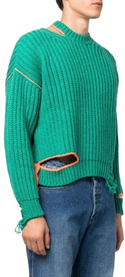 MSGM FW22 솔리드 립 니트 크루넥 스웨터 그린 3340MM12422757535 Shop MSGM FW22 솔리드 립 니트 크루넥 스웨터 그린 3340MM12422757535