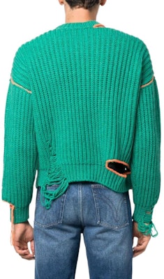 MSGM FW22 솔리드 립 니트 크루넥 스웨터 그린 3340MM12422757535 Purchase MSGM FW22 솔리드 립 니트 크루넥 스웨터 그린 3340MM12422757535